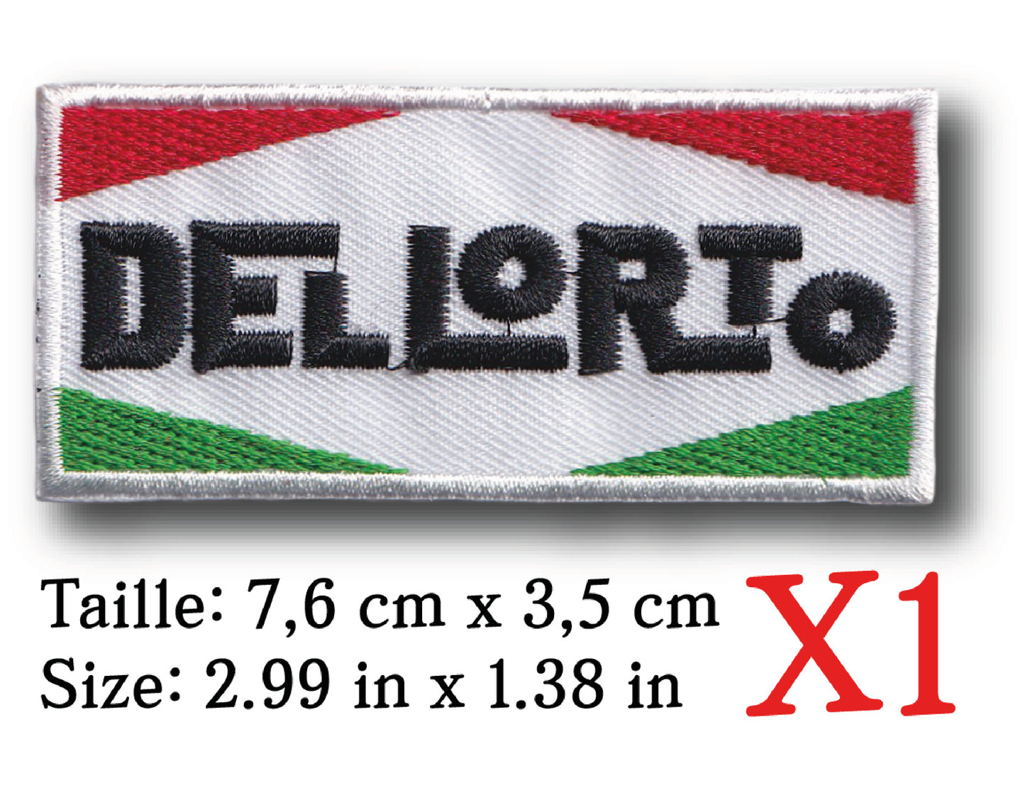 MAXIMUMPATCHES - Ecusson Patch Brodé Thermocollant - 7,6 cm x 3,5 cm - Dellorto