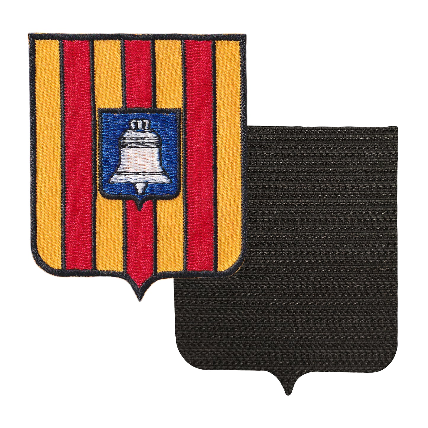 MAXIMUMPATCHES - 09 Ariège - 6,5 cm x 8 cm - Ecusson Patch Brodé Avec Scratch Cousu Au Dos + Carré Scratch A Coudre, Face Opposé 10 cm x 10 cm Offert / Département Région Territoire France