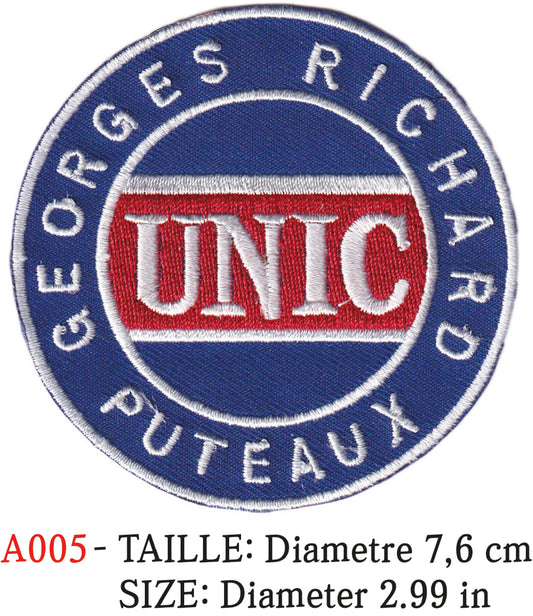 MAXIMUMPATCHES - Ecusson Patch Brodé Thermocollant - Diametre 7,6 cm - Camion Semi-Remorque Transport Routier Unic