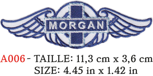 MAXIMUMPATCHES - Ecusson Patch Brodé Thermocollant - 11,3 cm x 3,6 cm - Plus Aéro V8 Eva Ev3 Morgan