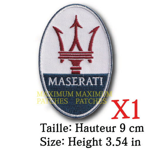 MAXIMUMPATCHES - Ecusson Patch Brodé Thermocollant - Hauteur 9 cm - Automobile Italienne