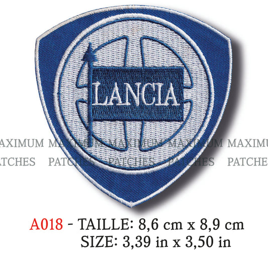 MAXIMUMPATCHES - Ecusson Patch Brodé Thermocollant - 8,6 cm x 8,9 cm - Automobile Moto Rétro Vintage Italie Stratos Rallye
