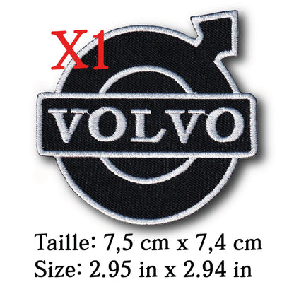 MAXIMUMPATCHES - 7,5 cm x 7,4 cm - Ecusson Patch Brodé Thermocollant - Automobile Publicité Marque Logo Suede