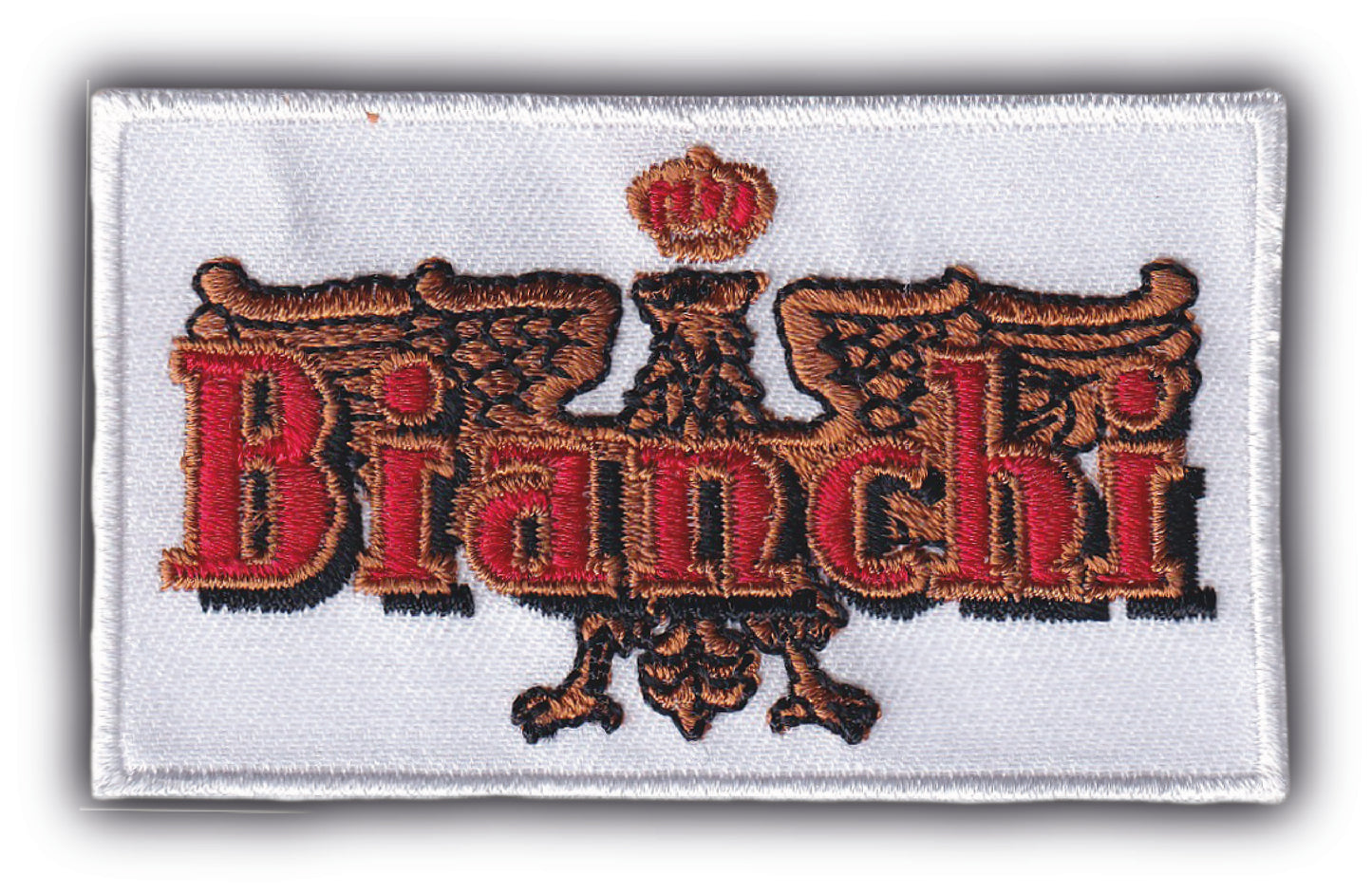 MAXIMUMPATCHES - Ecusson Patch Brodé Thermocollant - 8 cm x 4,7 cm - Automobile Italie Rétro Vintage Combinaison Pilote Bianchi