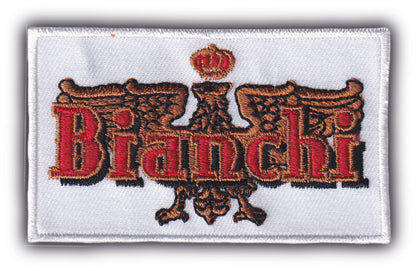 MAXIMUMPATCHES - Ecusson Patch Brodé Thermocollant - 8 cm x 4,7 cm - Automobile Italie Rétro Vintage Combinaison Pilote Bianchi