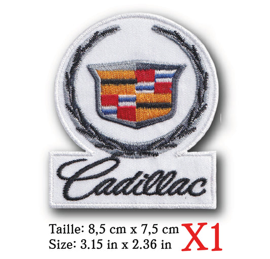 MAXIMUMPATCHES - Ecusson Patch Brodé Thermocollant - 8,5 cm x 7,5 cm - Voiture Américaine Cadillac
