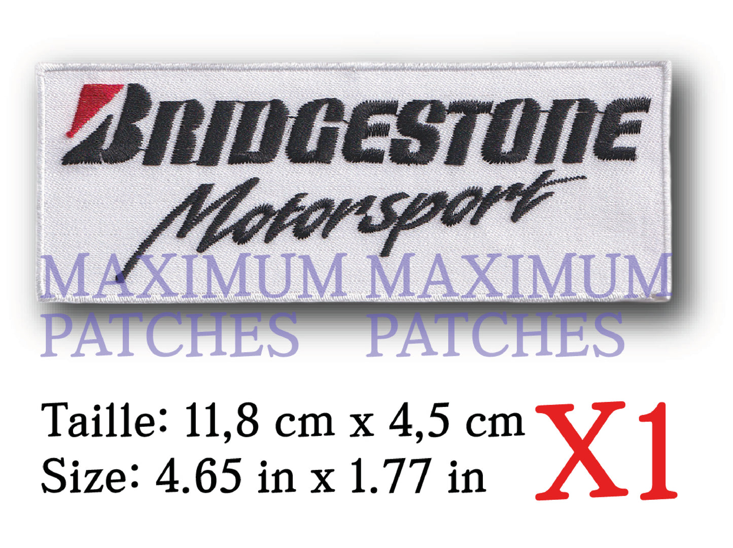 MAXIMUMPATCHES - Ecusson Patch Brodé Thermocollant - 11,8 cm x 4,5 cm - Automobile Moto Rétro Vintage