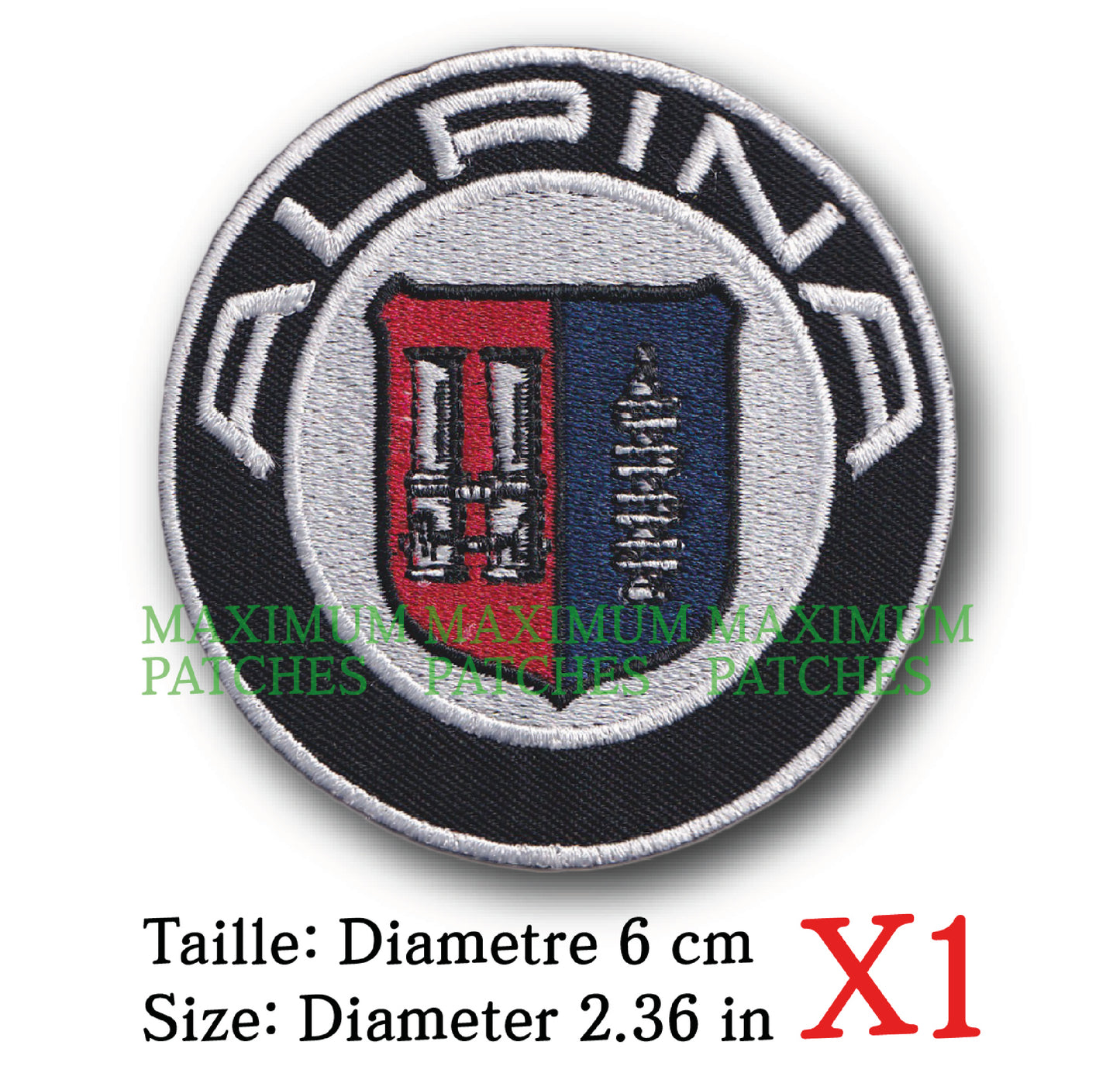 MAXIMUMPATCHES - Diamètre 7,6 cm - Ecusson Patch Brodé Thermocollant - Voiture Automobile Allemand Sport