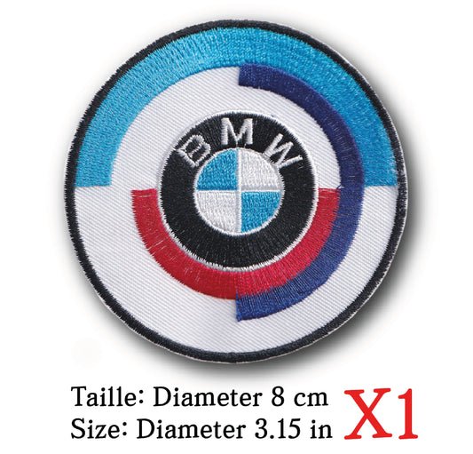 MAXIMUMPATCHES - Ecusson Patch Brodé Thermocollant- Diamètre 8 cm - Voiture Automobile Allemand Sport