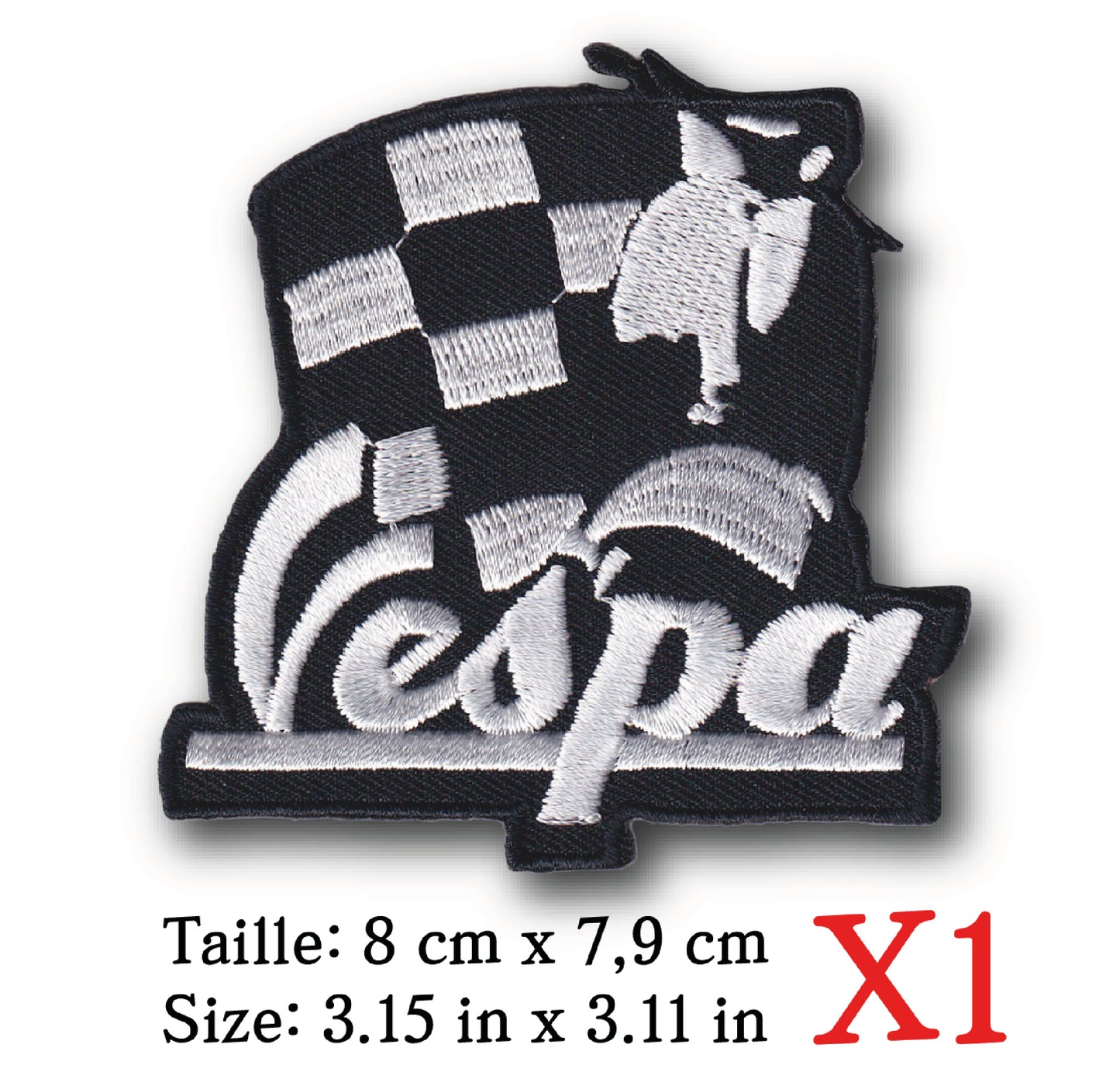 MAXIMUMPATCHES - Ecusson Patch Brodé Thermocollant - 8 cm x 7,9 cm - Scooter Mods Vespa