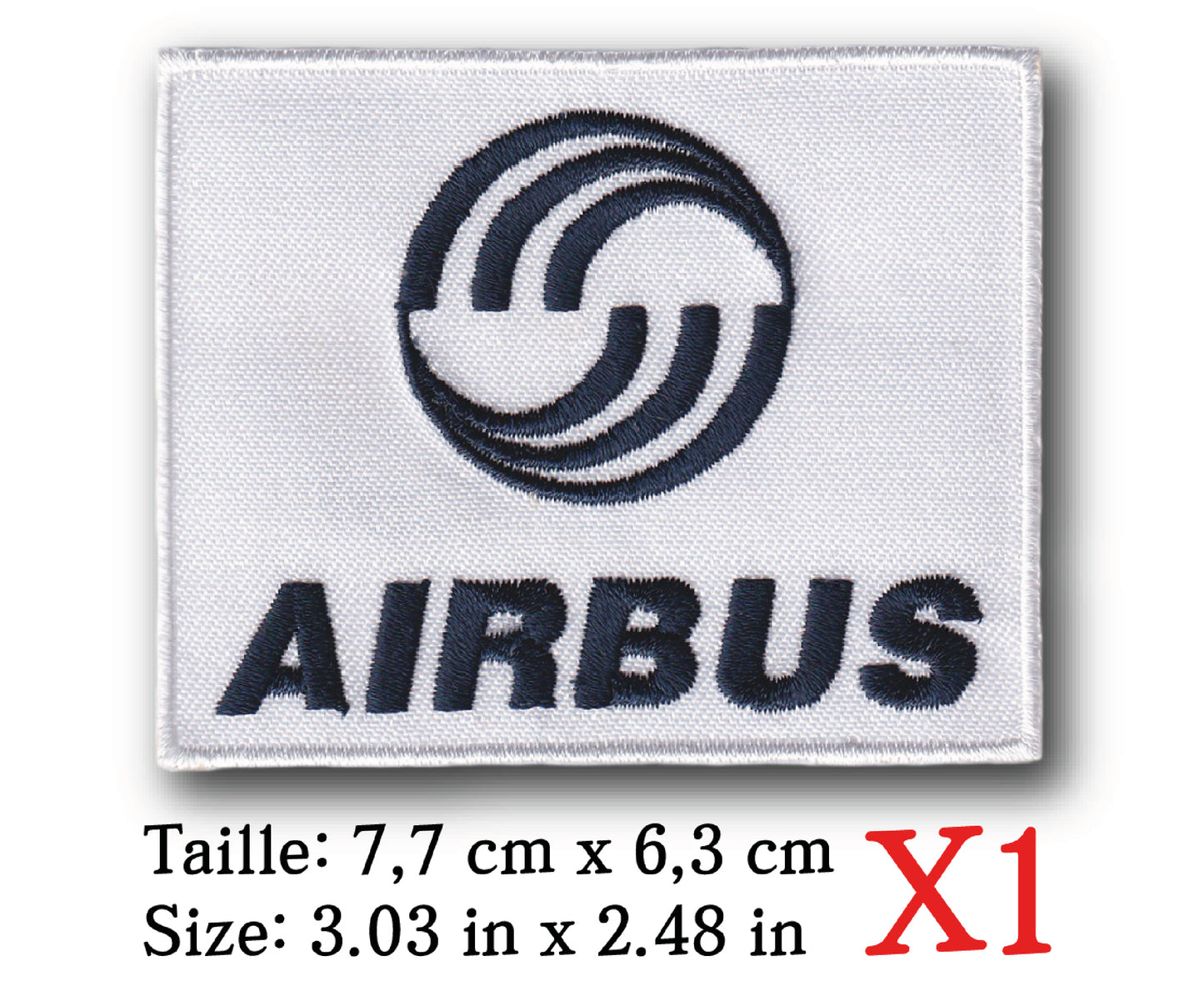 MAXIMUMPATCHES - Ecusson Patch Brodé Thermocollant - 7,7 cm x 6,3 cm - Avion Rétro Vintage Airbus