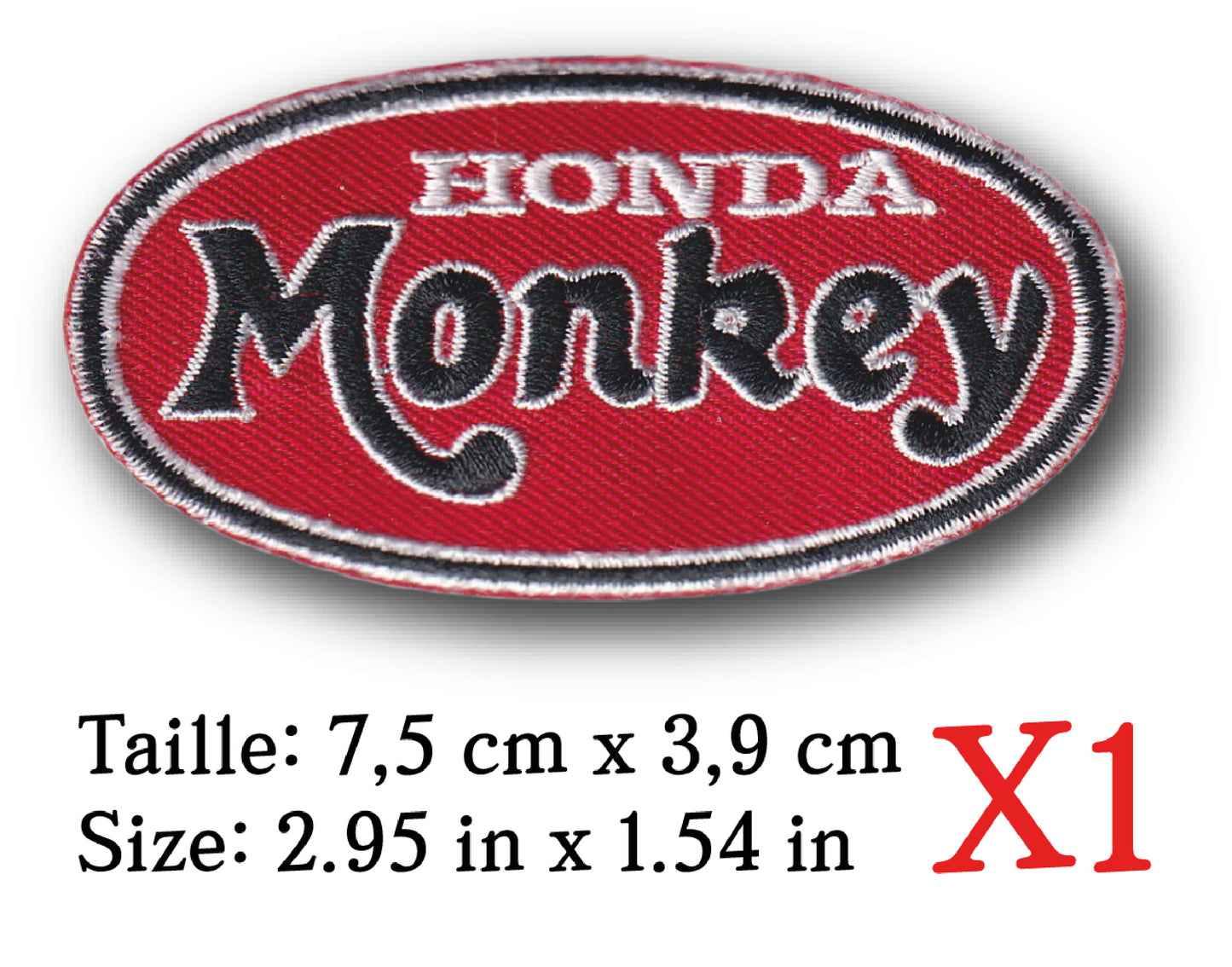 MAXIMUMPATCHES - Ecusson Patch Brodé Thermocollant - 7,5 cm x 3,9 cm - Moto Japon Monkey