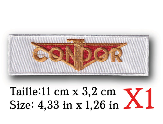 MAXIMUMPATCHES - Ecusson Patch Brodé Thermocollant - 8 cm x 7,5 cm - Automobile Moto Rétro Vintage Condor