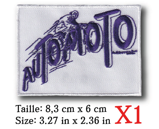 MAXIMUMPATCHES - 8,3 cm x 6 cm - Ecusson Patch Brodé Thermocollant - Moto Tricycle Saint-Etienne De Dion