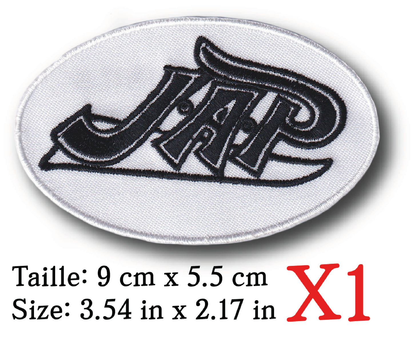MAXIMUMPATCHES - 9 cm x 5,5 cm - Ecusson Patch Brodé Thermocollant - Moto Moteur Rétro Ancien Jap