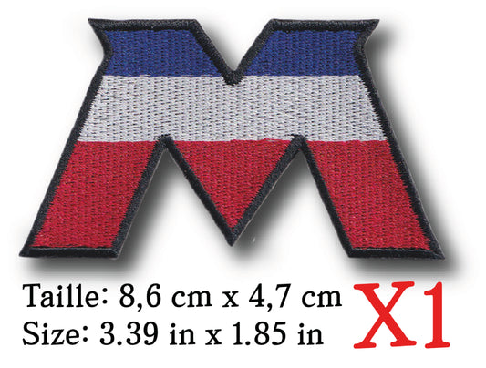 MAXIMUMPATCHES - Ecusson Patch Brodé Thermocollant - 8,6 cm x 4,7 cm - Moto Rétro Vintage Cyclomoteur Vélomoteur Combinaison Rétro Vintage Motobécane Mbk