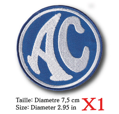 MAXIMUMPATCHES - Diametre 7,5 cm - Ecusson Patch Brodé Thermocollant - Automobile Anglais Royaume-Uni Ancien Rétro Logo Ac ace bristol aceca