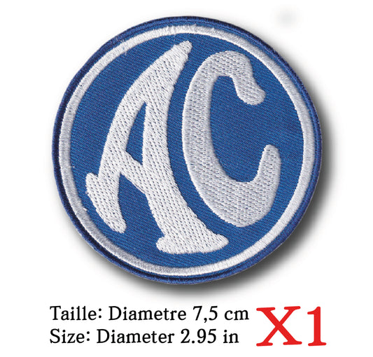 MAXIMUMPATCHES - Diametre 7,5 cm - Ecusson Patch Brodé Thermocollant - Automobile Anglais Royaume-Uni Ancien Rétro Logo Ac ace bristol aceca