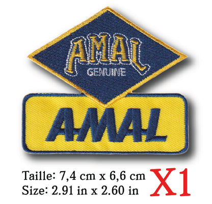 MAXIMUMPATCHES - 7,4 cm x 6,6 cm - Ecusson Patch Brodé Thermocollant - Amal
