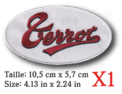 MAXIMUMPATCHES - Ecusson Patch Brodé Thermocollant - 10,5 cm x 5,7 cm - Auto Moto Rétro Vintage Terrot