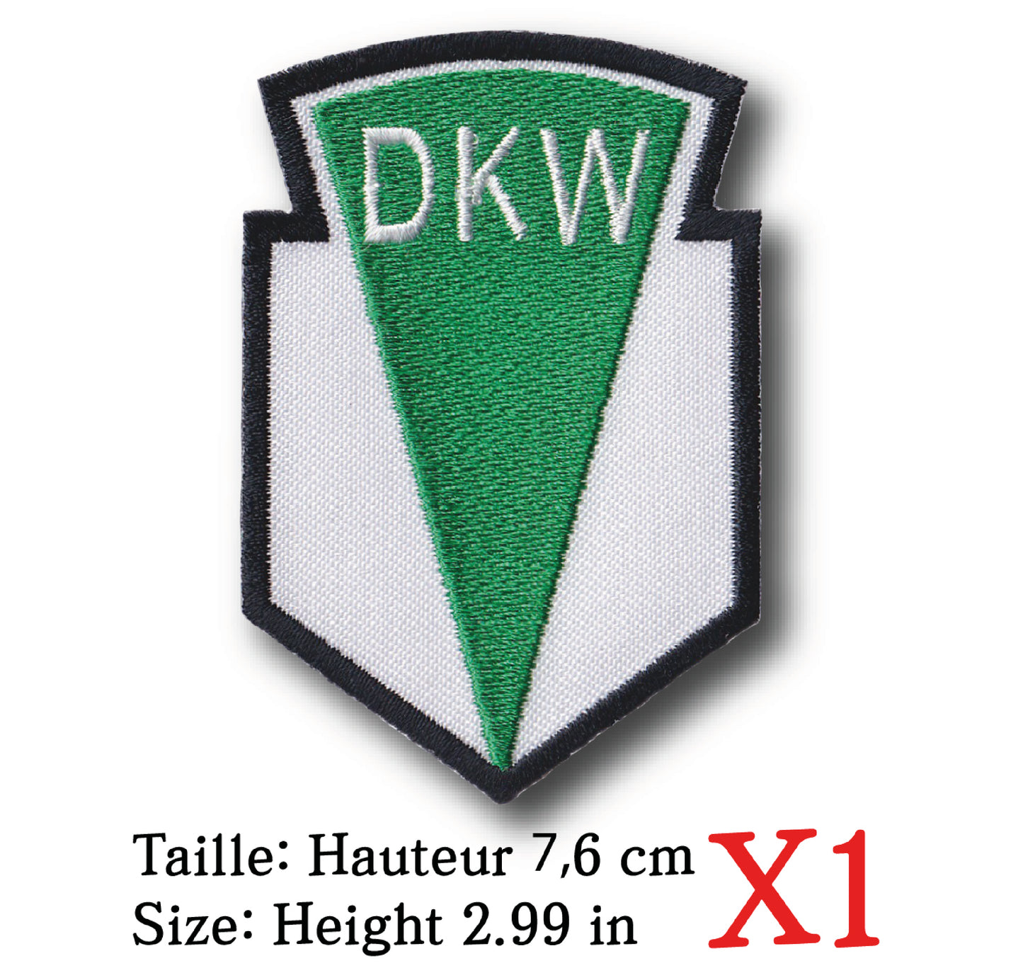 MAXIMUMPATCHES - Ecusson Patch Brodé Thermocollant - Hauteur 7,6 cm - Automobile Moto Voiture Rétro Vintage Dkw