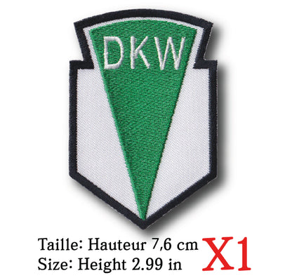 MAXIMUMPATCHES - Ecusson Patch Brodé Thermocollant - Hauteur 7,6 cm - Automobile Moto Voiture Rétro Vintage Dkw