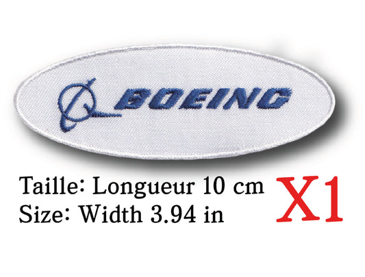 MAXIMUMPATCHES - Ecusson Patch Brodé Thermocollant - Longueur 10 cm - Avion Rétro Vintage Boeing