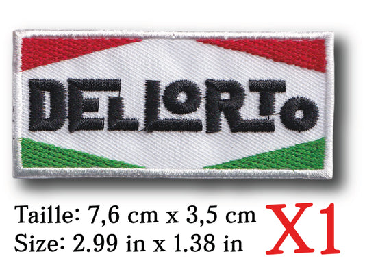 MAXIMUMPATCHES - Ecusson Patch Brodé Thermocollant - 7,6 cm x 3,5 cm - Dellorto