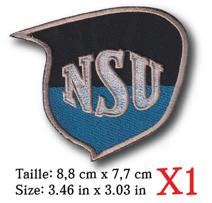 MAXIMUMPATCHES - Ecusson Patch Brodé Thermocollant - 8,8 cm x 7,7 cm - Auto Moto Rétro Vintage Nsu