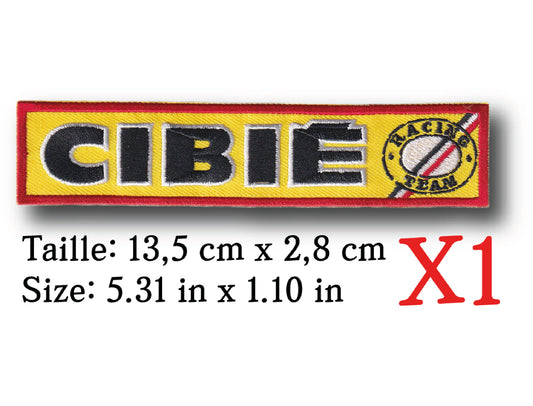 MAXIMUMPATCHES - Ecusson Patch Brodé Thermocollant - 13,5 cm x 2,8 cm - Automobile Moto Voiture Rétro Vintage Cibié