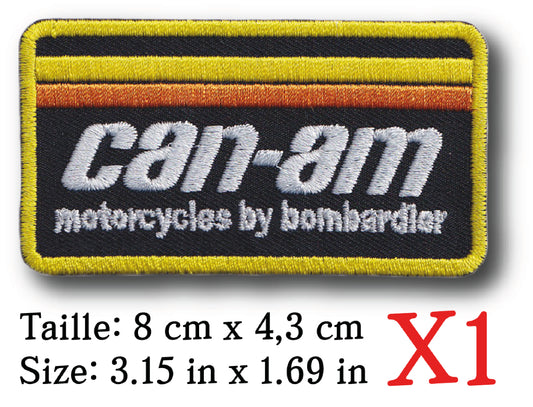 MAXIMUMPATCHES - Ecusson Patch Brodé Thermocollant - 8 cm x 4,3 cm - Automobile Moto Rétro Vintage
