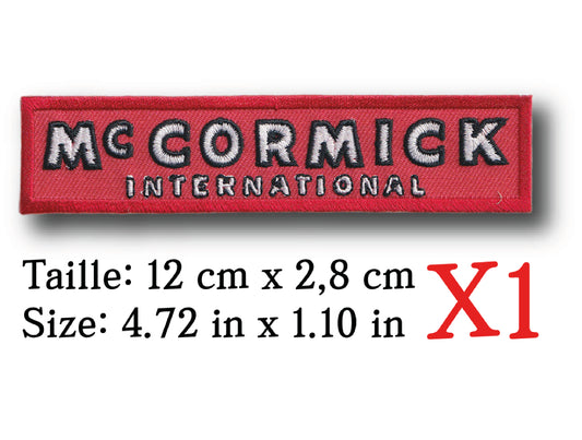 MAXIMUMPATCHES - Ecusson Patch Brodé Thermocollant - 12 cm x 2,8 cm - Tracteur Agricole Rétro Vintage