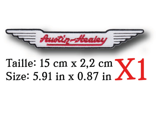 MAXIMUMPATCHES - Ecusson Patch Brodé Thermocollant - 15 cm x 2,2 cm - Voiture Automobile Anglaise Rétro Vintage Austin Healey
