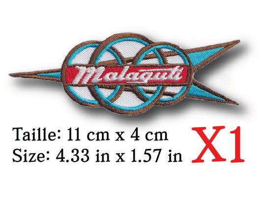 MAXIMUMPATCHES - 11 cm x 4cm - Ecusson Patch Brodé Thermocollant - Scooter Moto Italie Dune 125 Black Edition Malaguti