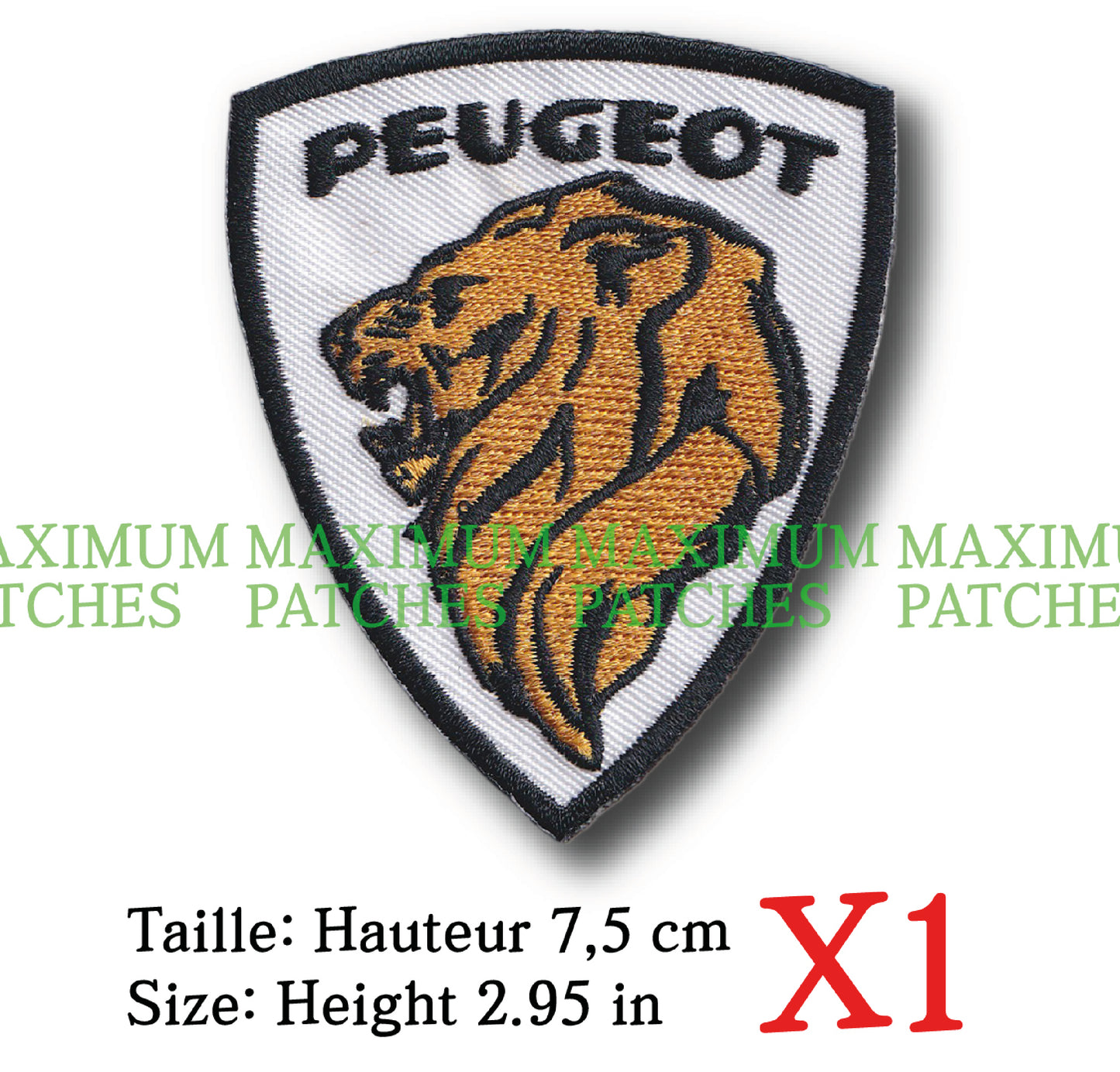 MAXIMUMPATCHES - Ecusson Patch Brodé Thermocollant - Hauteur 7,5 cm - Automobile Moto Rétro Vintage