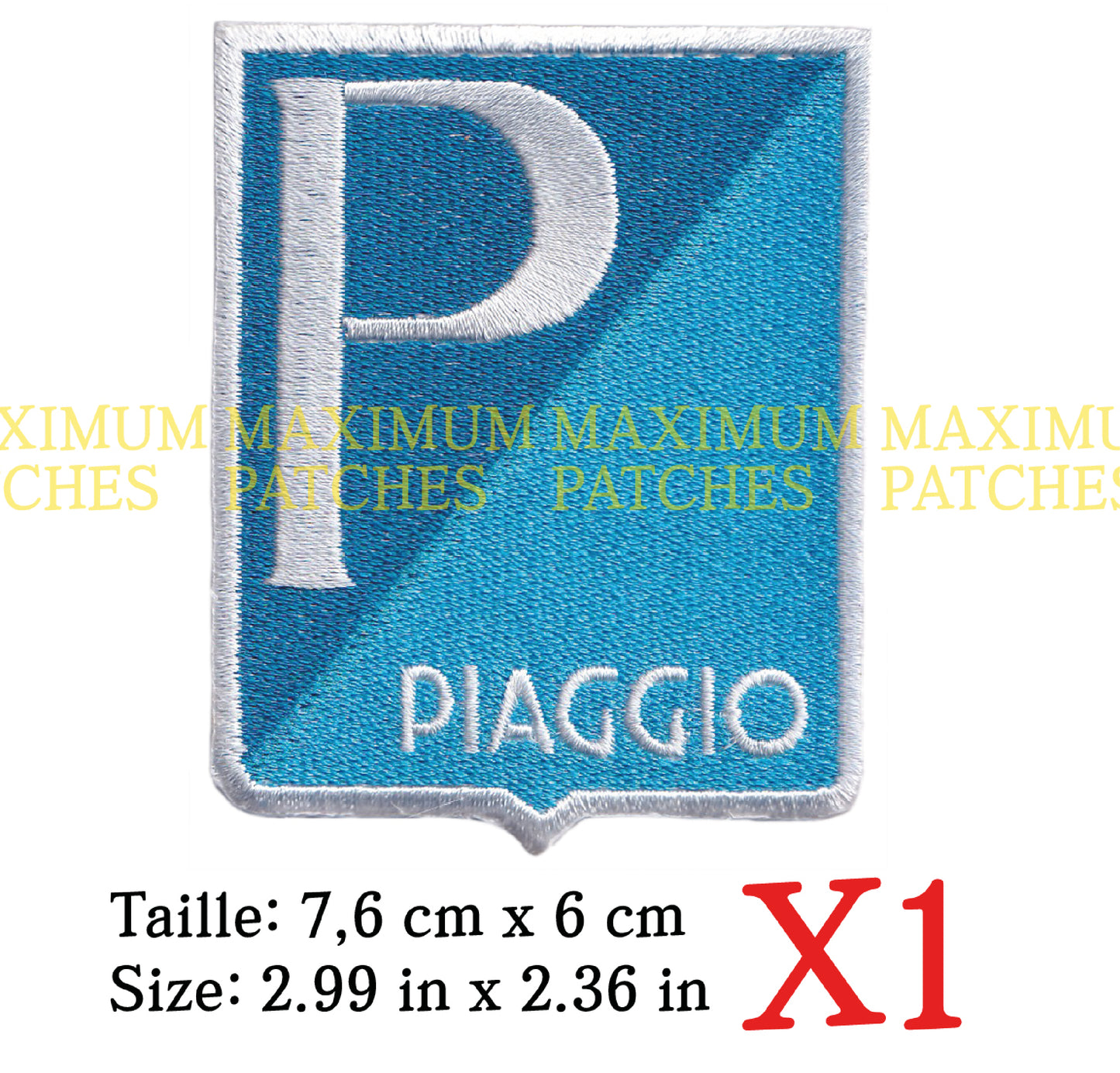 MAXIMUMPATCHES - Ecusson Patch Brodé Thermocollant - 7,6 cm x 6 cm - Scooter Rétro Vintage