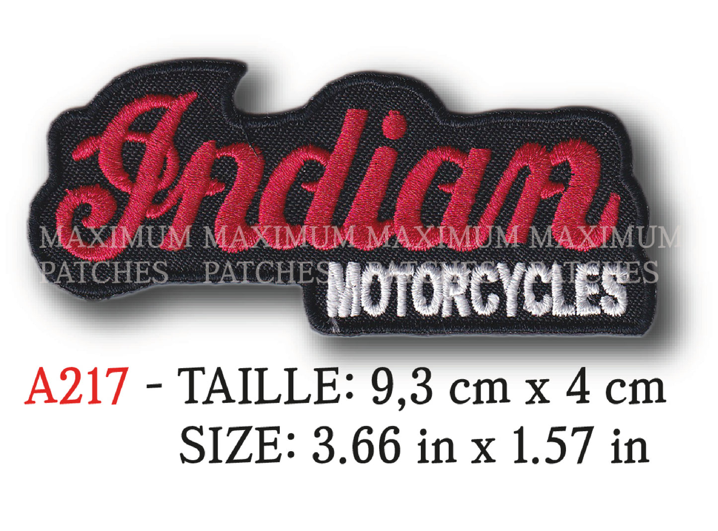 MAXIMUMPATCHES - 9,3 cm x 4 cm - Ecusson Patch Brodé Thermocollant - Motorcycle Usa