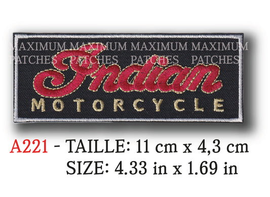 MAXIMUMPATCHES - 11 cm x 4,3 cm - Ecusson Patch Brodé Thermocollant - Motorcycle Usa