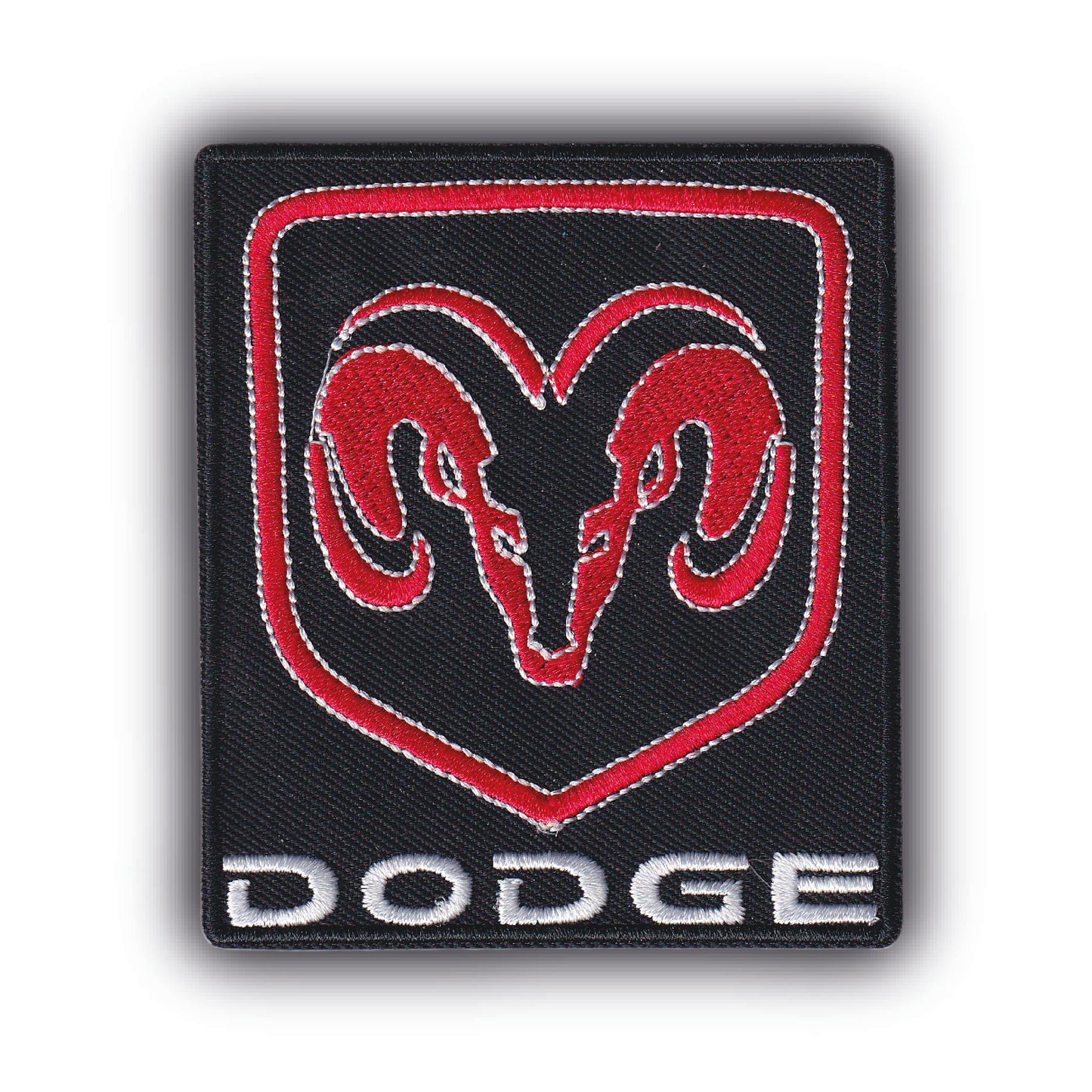 MAXIMUMPATCHES - 7,5 cm x 8 cm - Ecusson Patch Brodé Thermocollant - Automobile Usa Ram Pick-Up Muscle Car Pony Dodge