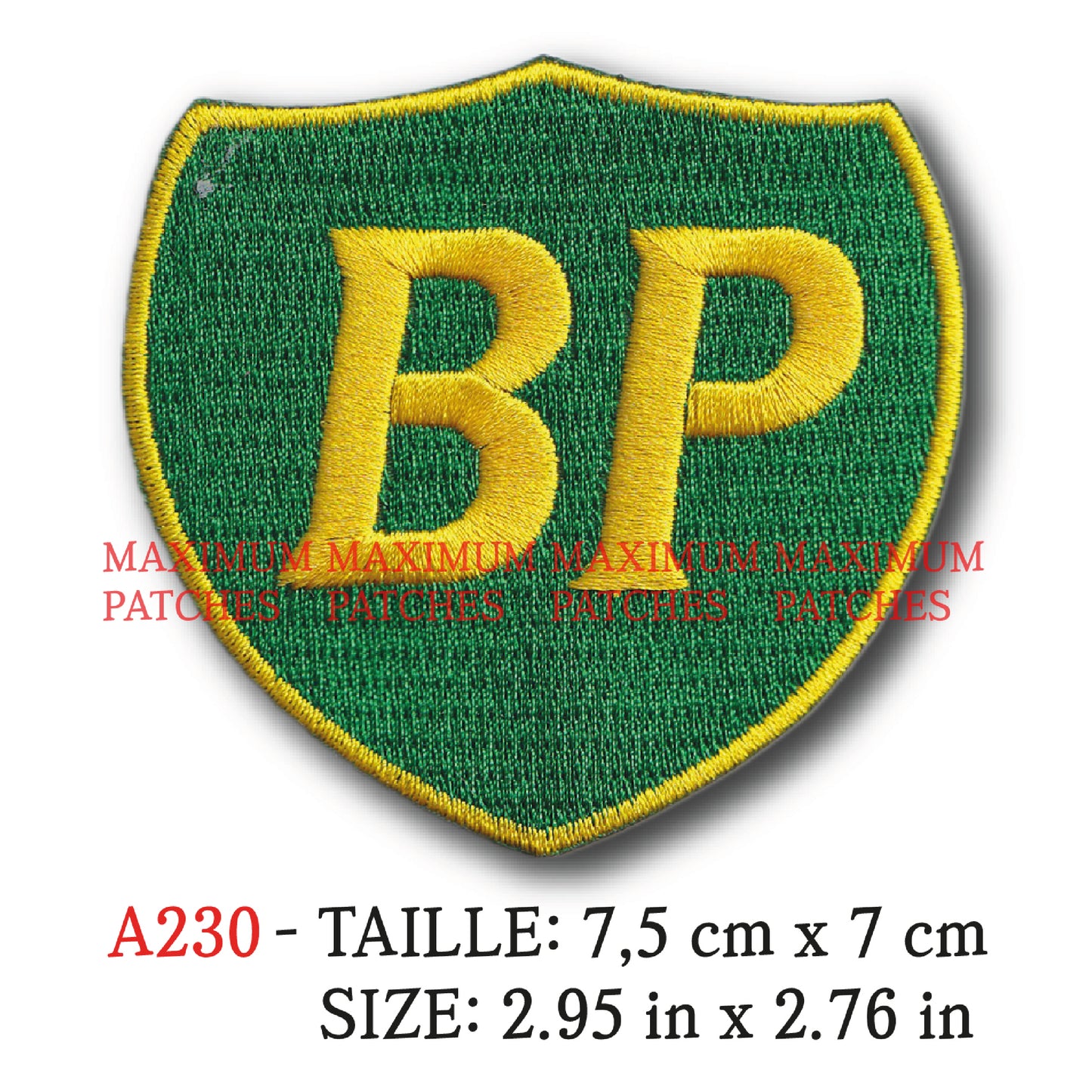 MAXIMUMPATCHES - Ecusson Patch Brodé Thermocollant - 7,5 cm x 7 cm - Automobile Moto Rétro Vintage Bp