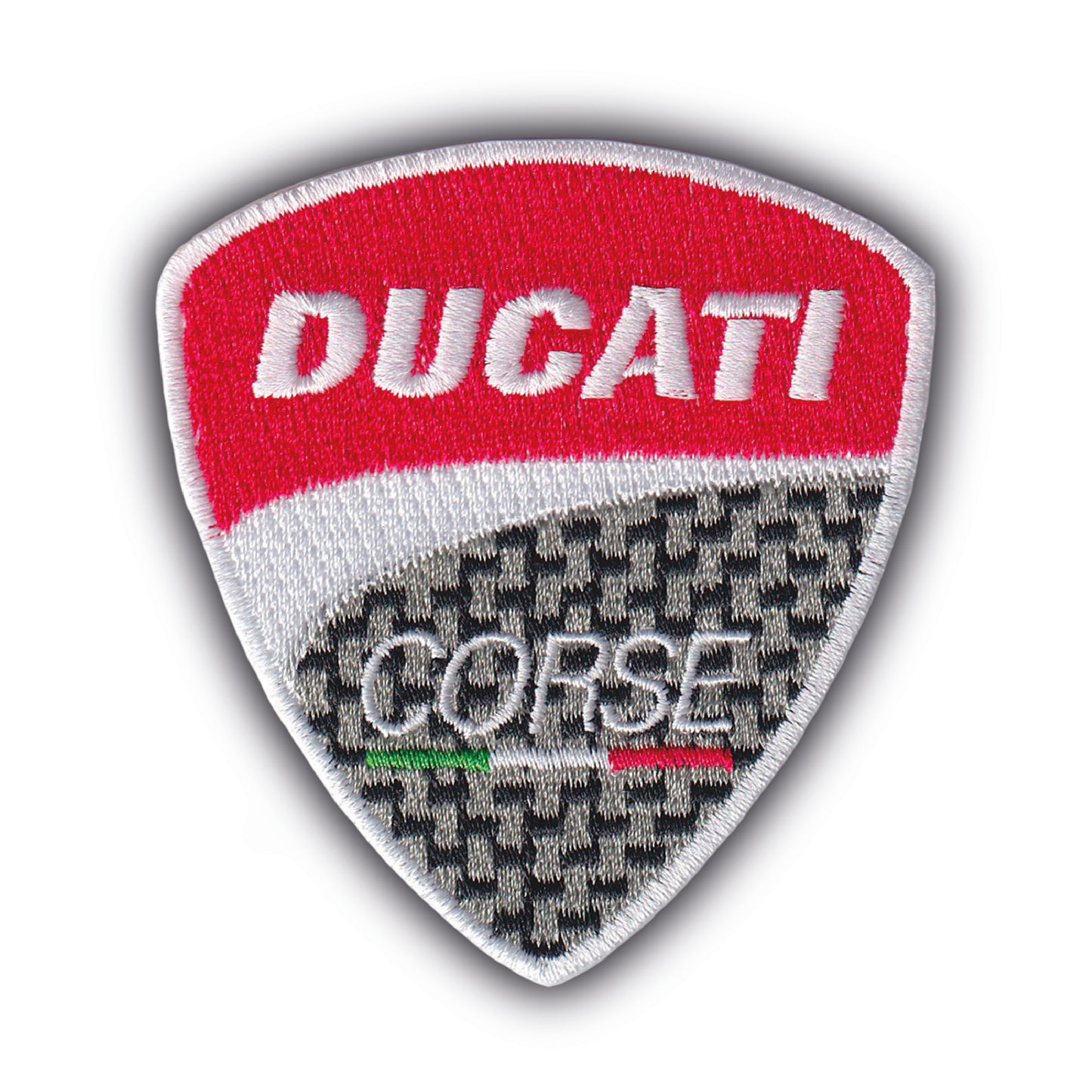 MAXIMUMPATCHES - Ecusson Patch Brodé Thermocollant - 7,3 cm x 8 cm - Moto Italie Rétro Vintage Ducati