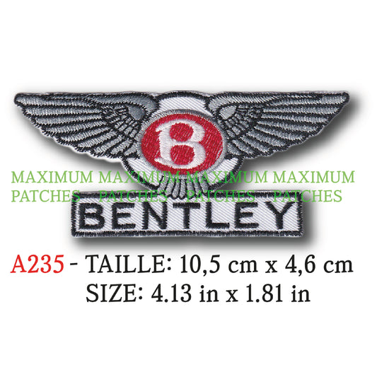 MAXIMUMPATCHES - Ecusson Patch Brodé Thermocollant - 10,5 cm x 4,6 cm - Automobile Moto Rétro Vintage