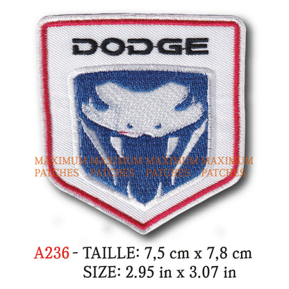 MAXIMUMPATCHES - 7,5 cm x 7,8 cm - Ecusson Patch Brodé Thermocollant - Automobile Usa Pick-Up Muscle Car Dodge