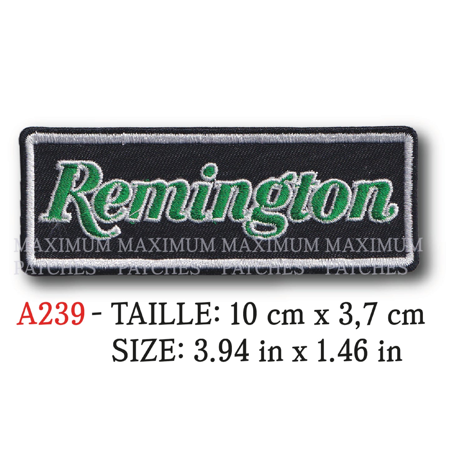 MAXIMUMPATCHES - Ecusson Patch Brodé Thermocollant - 10 cm x 3,7 cm - Tir Sportif Chasse Armée Airsoft Remington