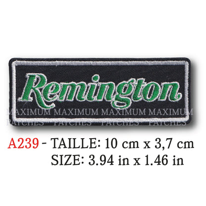 MAXIMUMPATCHES - Ecusson Patch Brodé Thermocollant - 10 cm x 3,7 cm - Tir Sportif Chasse Armée Airsoft Remington