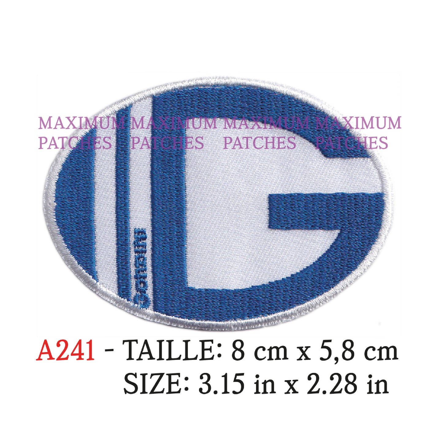 MAXIMUMPATCHES - Ecusson Patch Brodé Thermocollant - 8 cm x 5,8 cm - Automobile Francaise Rétro Vintage Gordini