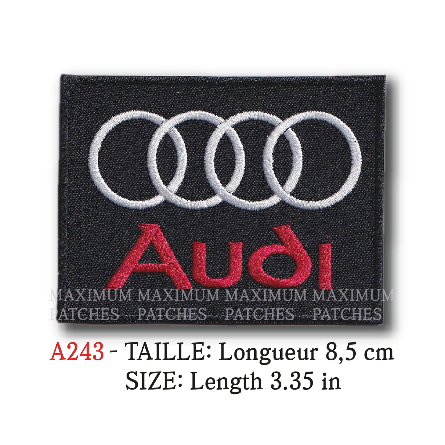 MAXIMUMPATCHES - Ecusson Patch Brodé Thermocollant - Longueur 8,5 cm - Automobile Voiture Allemande