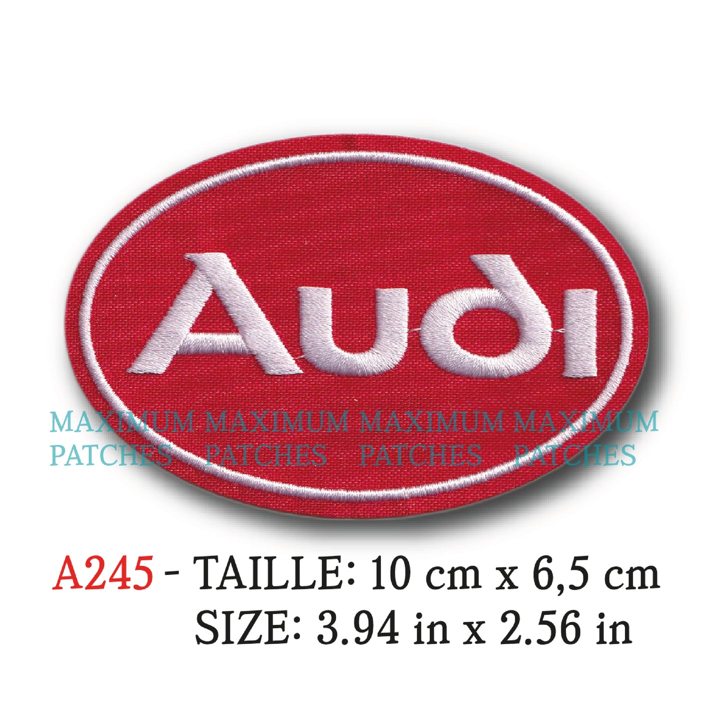 MAXIMUMPATCHES - Ecusson Patch Brodé Thermocollant - 10 cm x 6,5 cm - Automobile Voiture Allemande Rétro Vintage