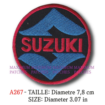 MAXIMUMPATCHES - Ecusson Patch Brodé Thermocollant - Diametre 7,8 cm - Moto Rétro Japon Vintage