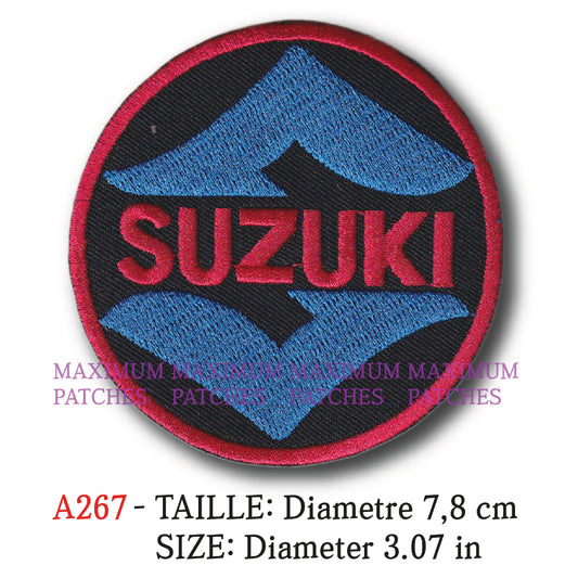 MAXIMUMPATCHES - Ecusson Patch Brodé Thermocollant - Diametre 7,8 cm - Moto Rétro Japon Vintage